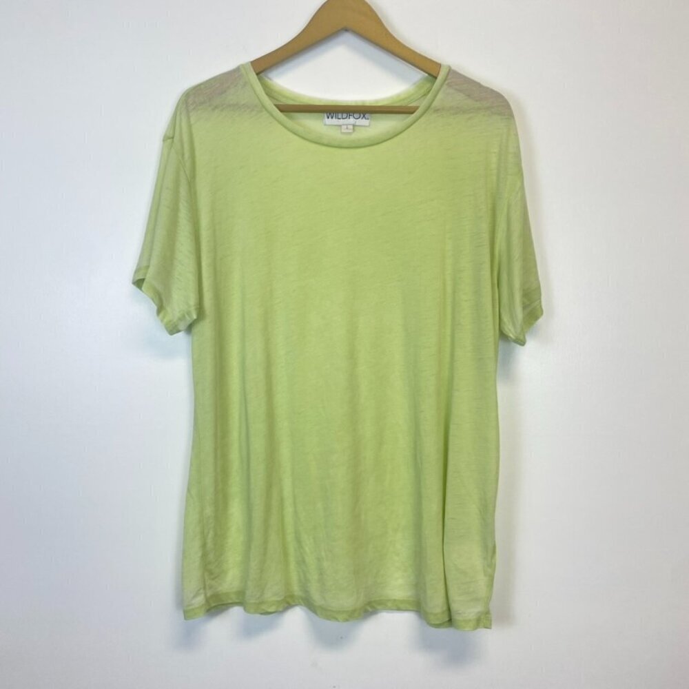 Wildfox Green Oversized Short Sleeve Top